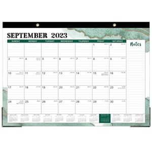 Desk Calendar 2023-2024 - 12 Monthly Desk/Wall Calendar 2-in-1, 16.9" x 11.9", July 2023 - December 2024 with Corner Protectors, Ruled Blocks - Pink by Artfan