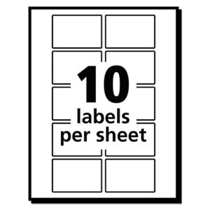 Avery Self-Adhesive Removable Labels, 1 x 1.5 Inches, White, 500 per Pack (05434)