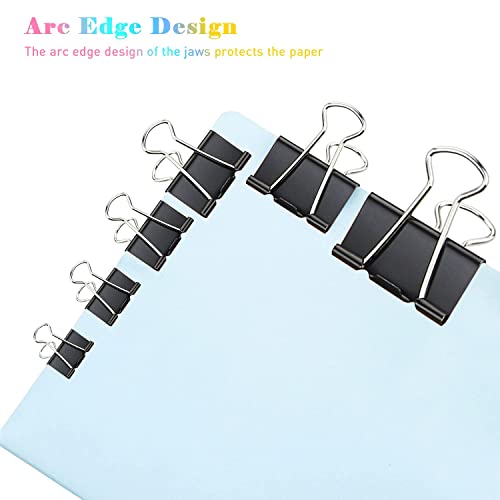 Medium Binder Clips 1.25 Inch Black 36 PCS, Binder Clips 32mm for Teacher School Office and Business