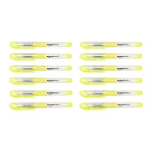 amazon basics liquid ink highlighters – chisel tip, yellow, 12-pack
