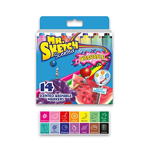 Mr. Sketch® Scented Markers, Chisel Point, Assorted, Pack Of 14