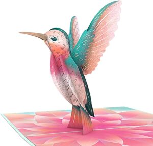 lovepop lovely hummingbird pop up card, 5×7 – 3d greeting card, cards for mom, thinking of you, love card