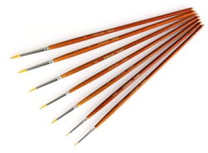 fine detail paint brush set – 7 pieces miniature brushes for watercolor, acrylic painting, models, airplane kits