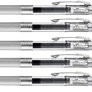 Pentel Energel Infree Gel Ink Ballpoint Pen 0.5mm, Needle Tip, Black Ink, 5 Pen Set(Japan Import)