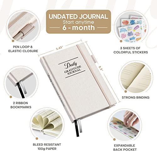 Taja Gratitude Journal for Women & Men 2023 : 5 Minute Journal, Daily Manifestation Mindfulness Journal With Positive & Grateful Prompts For More Happiness, Positivity, Affirmation and Self Care