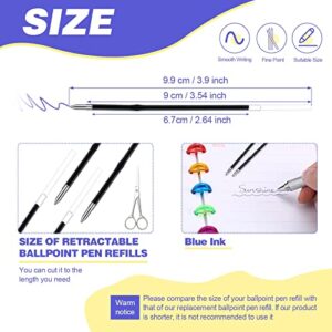 30 Pieces Pen Refills Black Ink Pen Refills Ballpoint Pen Refill 1.0 mm Replacement Ink Refill Bulk for Retractable Pens Office School Supplies, Medium Point (Black)