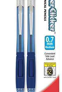 Pentel® Quicker Clicker™ Automatic Pencils, 0.7 mm, Blue Barrel, Pack Of 2 Pencils