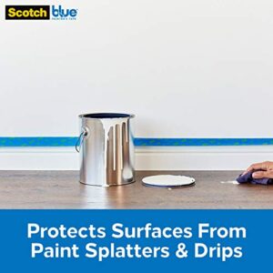 ScotchBlue Pre-Taped Painter's Plastic with Dispenser, Prepares and Protects in One Easy Step, Multi-Surface Painter's Tape and Plastic for Indoor Use, 24 Inches x 30 Yards, 1 Roll