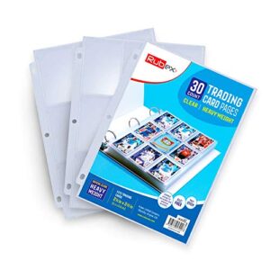 rubex trading card sleeves 540 pockets double-sided 9-pocket 30 heavyweight page protectors 3 ring binder sleeves baseball pokemon coupon photocards sport game cards collecting holder skylanders