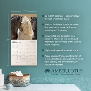 Spirit Horses 2023 Wall Calendar by Tony Stromberg | 12" x 24" Open | Amber Lotus Publishing