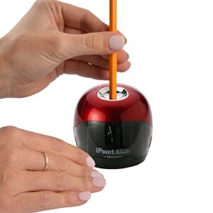 Westcott iPoint Ball Battery Pencil Sharpener, Red/Black (15570)