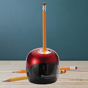 Westcott iPoint Ball Battery Pencil Sharpener, Red/Black (15570)