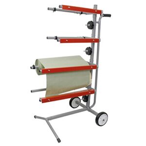 TCP Global Mobile Tree Style Masking Paper Machine Station, Stand Holds Multiple Rolls