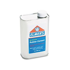 elmer’s 233 rubber cement, repositionable, 1 qt