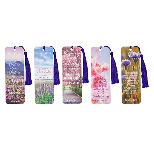 100 Pack Christian Bookmarks with Religious Scriptures, Bible Verse Book Markers (6 x 2 in)