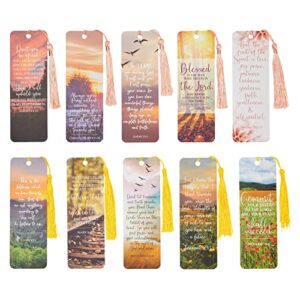 100 Pack Christian Bookmarks with Religious Scriptures, Bible Verse Book Markers (6 x 2 in)
