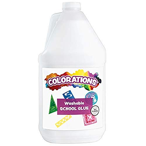 Colorations Washable White Glue, 1 gallon, Dries Clear, Gluing, Crafts, School Glue, Home Glue, Office Glue, Craft Projects, Washable Glue, Non Toxic Glue, Homeschool, Home School Use