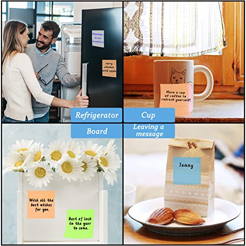 700PCS Transparent Sticky Notes Clear Sticky Notes Set Translucent Self-Stick Notes Pads Waterproof for Office School Supplies Planner Memo (3 x 3 Inches)