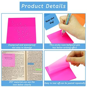 700PCS Transparent Sticky Notes Clear Sticky Notes Set Translucent Self-Stick Notes Pads Waterproof for Office School Supplies Planner Memo (3 x 3 Inches)