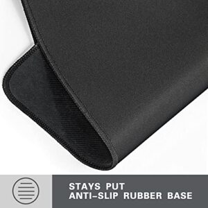 Gimnor 3 Pack Standard Mouse Pad with Stitched Edges, Comfortable Mouse Mat Pad, Non-Slip Rubber Base Mousepad for All Types of Mouse Laptop Computer PC 10.3 x 8.3 inches Black