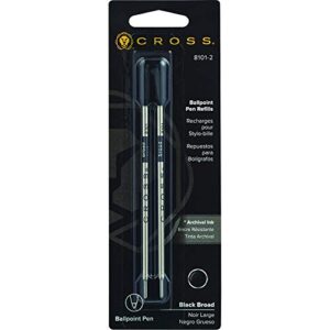 cross standard ballpoint pen refill, 2 per pack