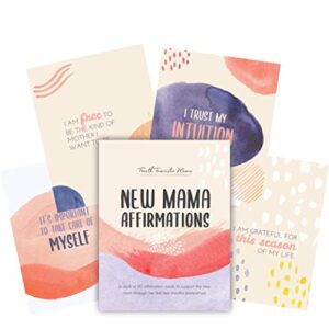 New Mama Affirmations - A Warm and Vibrant Deck of 20 Uplifting Postpartum Affirmation Cards to Support New Moms Through the Fourth Trimester and Beyond | New Mom Gift For Women After Birth | Postpartum Gift For Mom