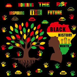 91 pcs black history month decorations for classroom bulletin board decorations bulletin board cutouts sets wall diversity poster african american celebration bulletins for kids educational decor