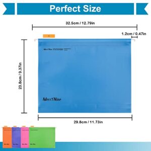 MerryNine Hanging File Folders, 15PCS Letter Size Suspension Files, Polypropylene Filing Cabinet Suspension Files with Tabs and Card Inserts for School Home Work Office Organization (Colorful)