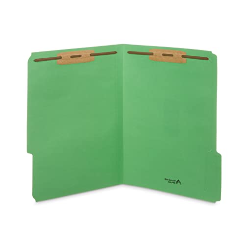 50 Assorted Color Fastener File Folders - 1/3 Cut Reinforced Tab - Durable 2 Prongs Bonded Fastener Designed to Organize Standard Medical Files, Law Client Files, Office Reports - Letter Size