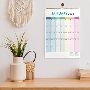 Wall Calendar 2023-2024 - Calendar 2023-2024, Jan. 2023 - Jun. 2024, 12" x 17", 2023 Wall Calendar with Thick Paper, Twin-Wire Binding + Hanging Hook + Large Blocks with Julian Dates - Colorful Lump