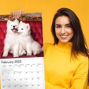 Puppies 2023 Hangable Wall Calendar - 12" x 24" Open - Cute Funny Dog Photo Gift - Sturdy Thick Puppy Dogs Photography - Large Full Page 16 Months for Organizing & Planning - Includes 2022