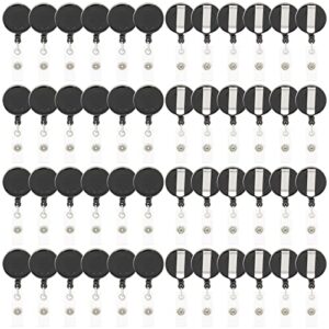 100 pack retractable id badge reel for card holders with clips, nurses and teachers, office supplies (26.5 in)