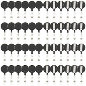 100 Pack Retractable ID Badge Reel for Card Holders with Clips, Nurses and Teachers, Office Supplies (26.5 in)