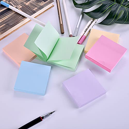 Pop Up Sticky Notes Pad, 3 in x 3 in Candy Color Easy Post Notes 6 Pad 100 Sheet/pad 600 Sheet Total, Individual Package