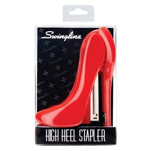 Swingline Stapler, High Heel Stapler, Fun Desk Accessories, Novelty Desk Décor, 20 Sheet Capacity, Plastic, Red (70972)