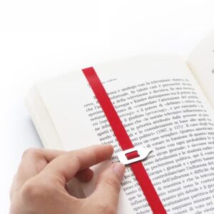 lastword bookmarks – elastic bookmark perfect for any book – book markers for women – bookmarks for men – bookmarks for kids – don’t lose your mark, design made in italy book marks (red)