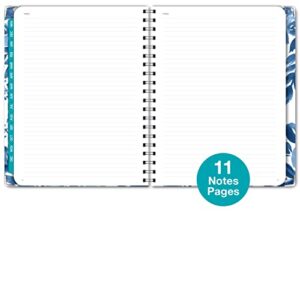 HARDCOVER 2023 Planner: (November 2022 Through December 2023) 8.5"x11" Daily Weekly Monthly Planner Yearly Agenda. Bookmark, Pocket Folder and Sticky Note Set (Blue Bloom)