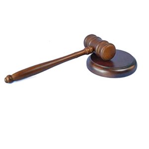 premium wooden gavel & block perfect for judge, lawyer, auction court, company, student