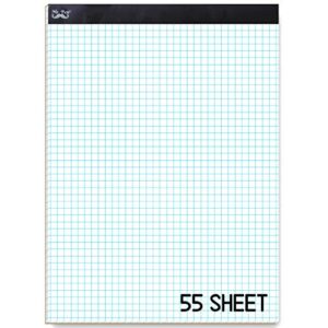 mr. pen graph paper, 5×5 (5 squares per inch), 11″x8.5″ engineering graph paper pad, 55 sheet