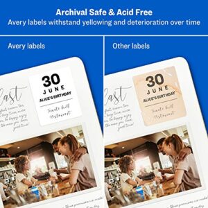 Avery ID Labels, Sure Feed Technology, Permanent Adhesive, 1.25" x 1.75", 480 Labels (6570)