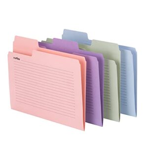 smead supertab oversized tab file folders, 1/3-cut oversized tabs, letter size, assorted colors, 12 per pack (11651)