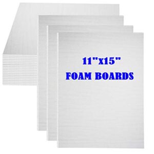 20pack foam core board, 11″x15″ white foam board, 3/16″ / 5mm thick mat foam board center, backing boards for mounting photographs and artwork, 3-d modeling, signage, poster making