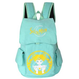 innturt classic anime canvas backpack rucksack bag school backpack girls bag (blue)