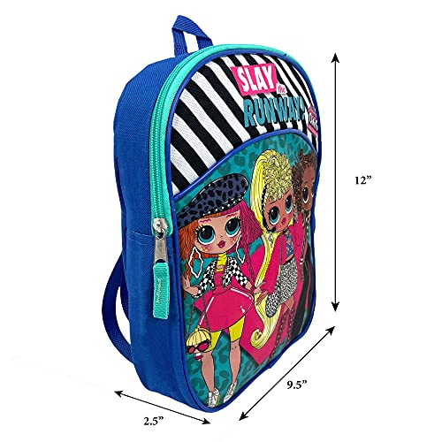 LOL OMG Doll Mini Backpack for Girls & Toddlers, 12 Inches, LOL Surprise Small Backpack or Purse, Fashion Slay the Runway Multicolor