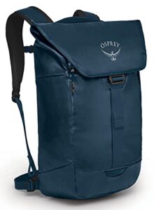 osprey transporter flap laptop backpack, venturi blue