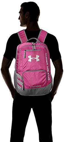 Under Armour Team Hustle Backpack, Tropic Pink (654)/Silver, One Size Fits All