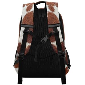 Dairy Cow Skin Print School Backpacks with Chest Strap for Teens Boys Girls,Lightweight Student Bookbags 17 Inch, Creative Casual Daypack Schoolbags