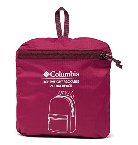 Columbia Unisex Lightweight Packable 21L Backpack, Red Onion, One Size