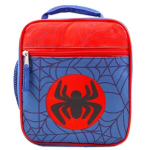 Spiderman Backpack and Lunch Box for Boys Set - Spiderman Backpack for Boys 7-8 Bundle with Backpack, Spiderman Lunch Bag, Water Bottle, Stickers, More | Spiderman Backpack Kids