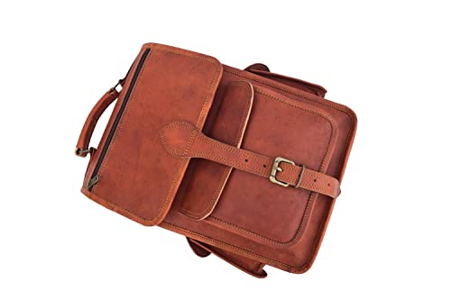 Vintage Leather Laptop Backpack 13 Inch MacBook Pro/Air Bag Rucksack Shoulder Bag